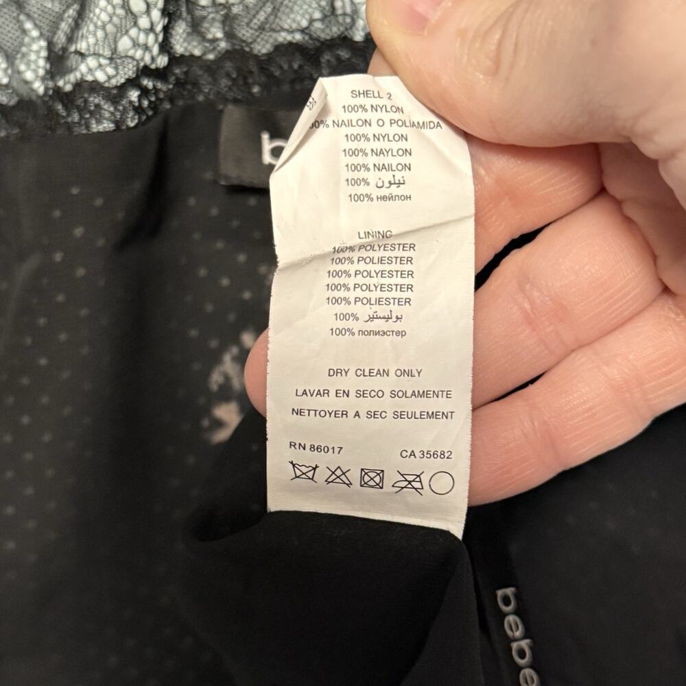 VTG Bebe Y2K Black 100% SILK Sheer Polka Dot Women Top SIZE SMALL Lacie Whimsy - Picture 14 of 16